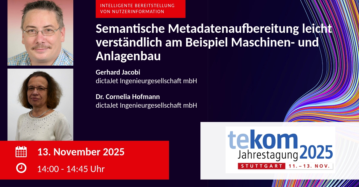 Semantische Metadatenaufbereitung leicht verständlich am Beispiel Maschinen- und Anlagenbau